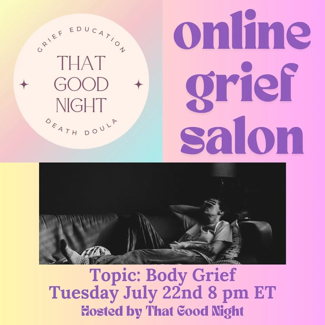 This month&rsquo;s grief salon is about body grief - this is a specific kind of grief that can occur when you experience changes in your body whether it&rsquo;s due to illness, injury, or ageing. This will be an opportunity to get real about the grie