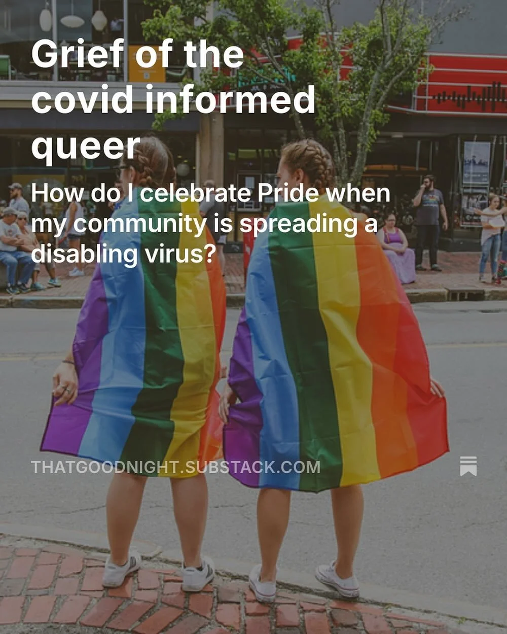 Pride month has become complicated since covid started. How do we celebrate our community while honouring the lessons of previous pandemics? 
On living with the grief of taking covid precautions when your own community has stopped. Read more at the l