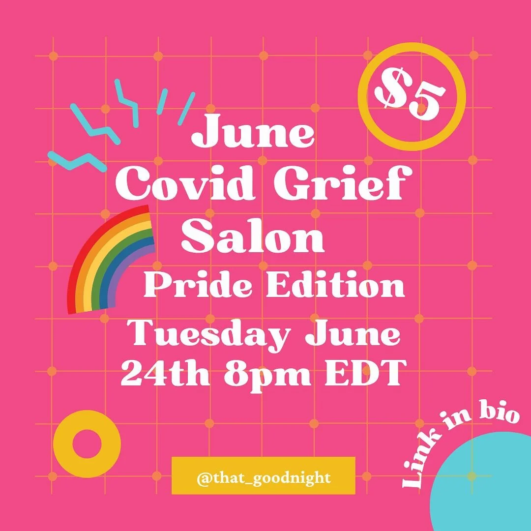 June&rsquo;s Covid Grief Salon is coming up on the 24th and this one will be centred around Pride. Covid aware queer folks, this is your chance to come together and discuss what Pride means to us during an ongoing pandemic, as well as in the context 