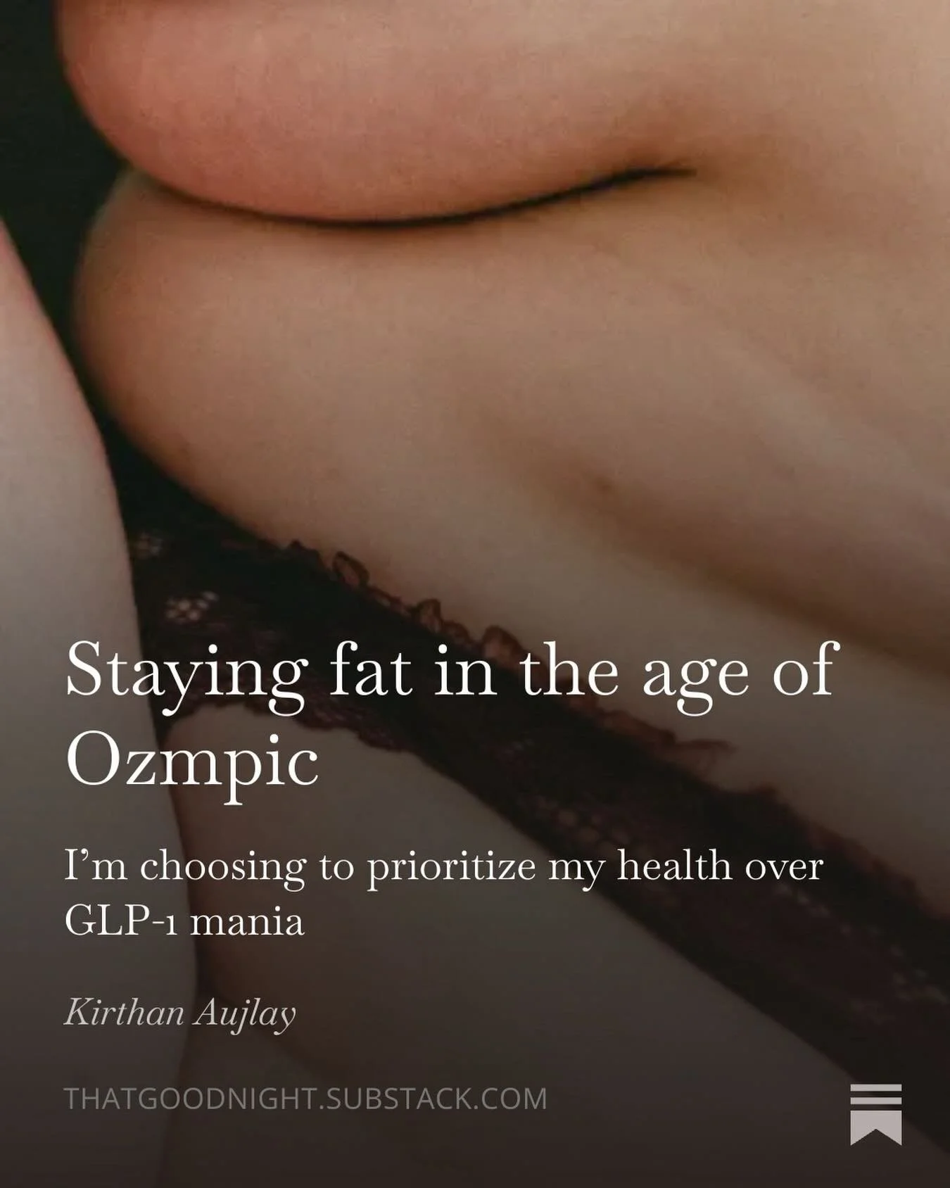 I decided to share my feelings around staying fat in a society that insists I must shrink. Check out my stories or the Substack link in my bio to read more.