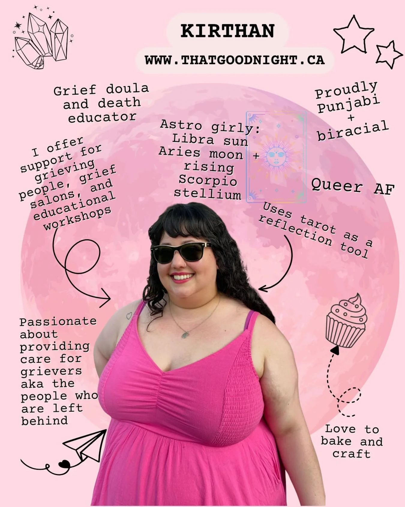 Hello new followers! My name is Kirthan and graphic design is NOT my passion. My passion lies with grief work and death education. I couldn&rsquo;t fit everything I wanted to say on this graphic but I can tell you that every offering I create is some