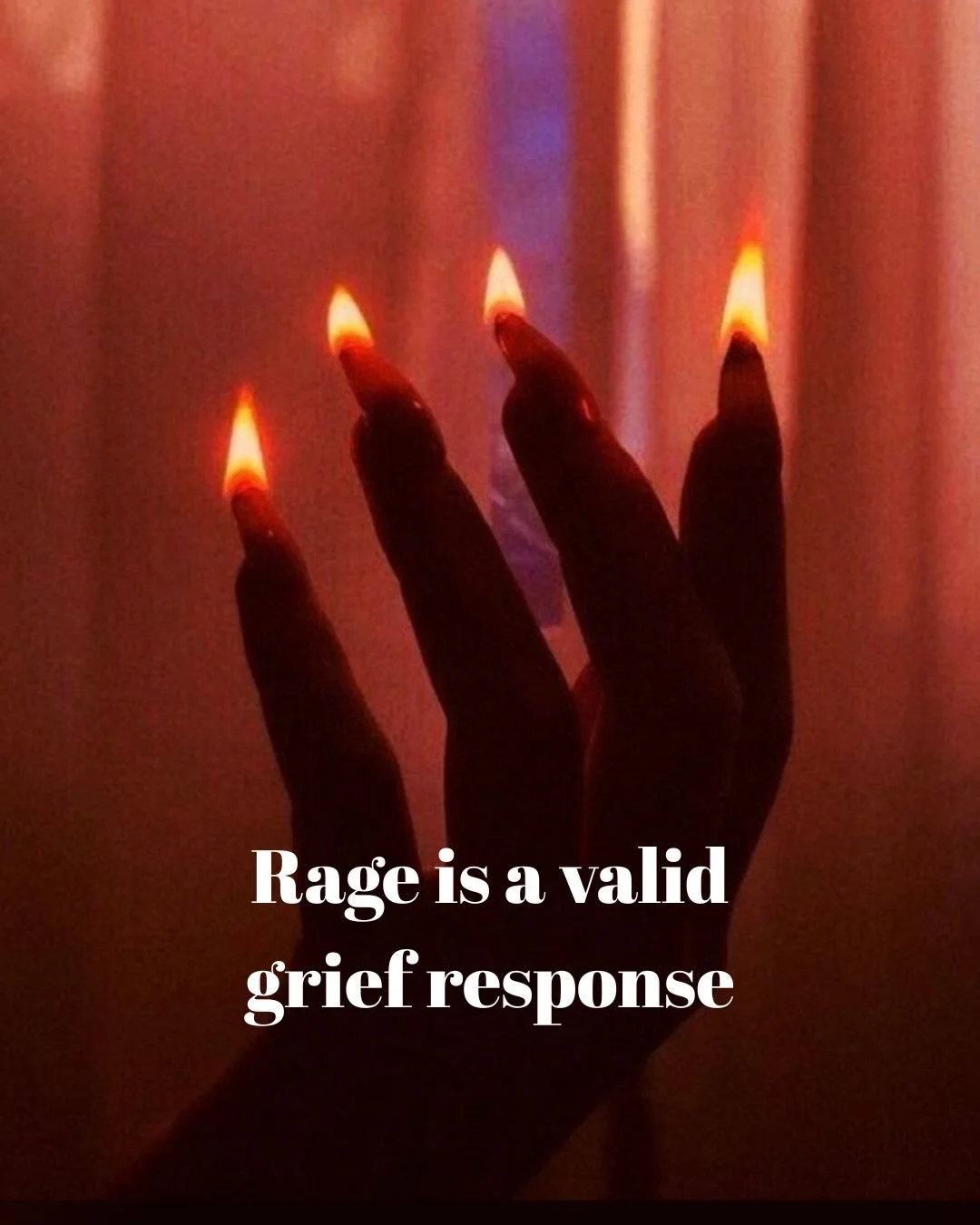 An Aries season reminder that grief isn&rsquo;t always sadness and tears. Sometimes it is rage and anger. Sacred rage. Transformational rage. Don&rsquo;t be afraid to engage with this rage (safely). 

Some ways to embrace your grief rage:

1. Find a 