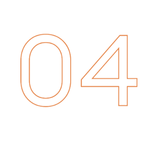 Number 04 in orange outline on a white background.