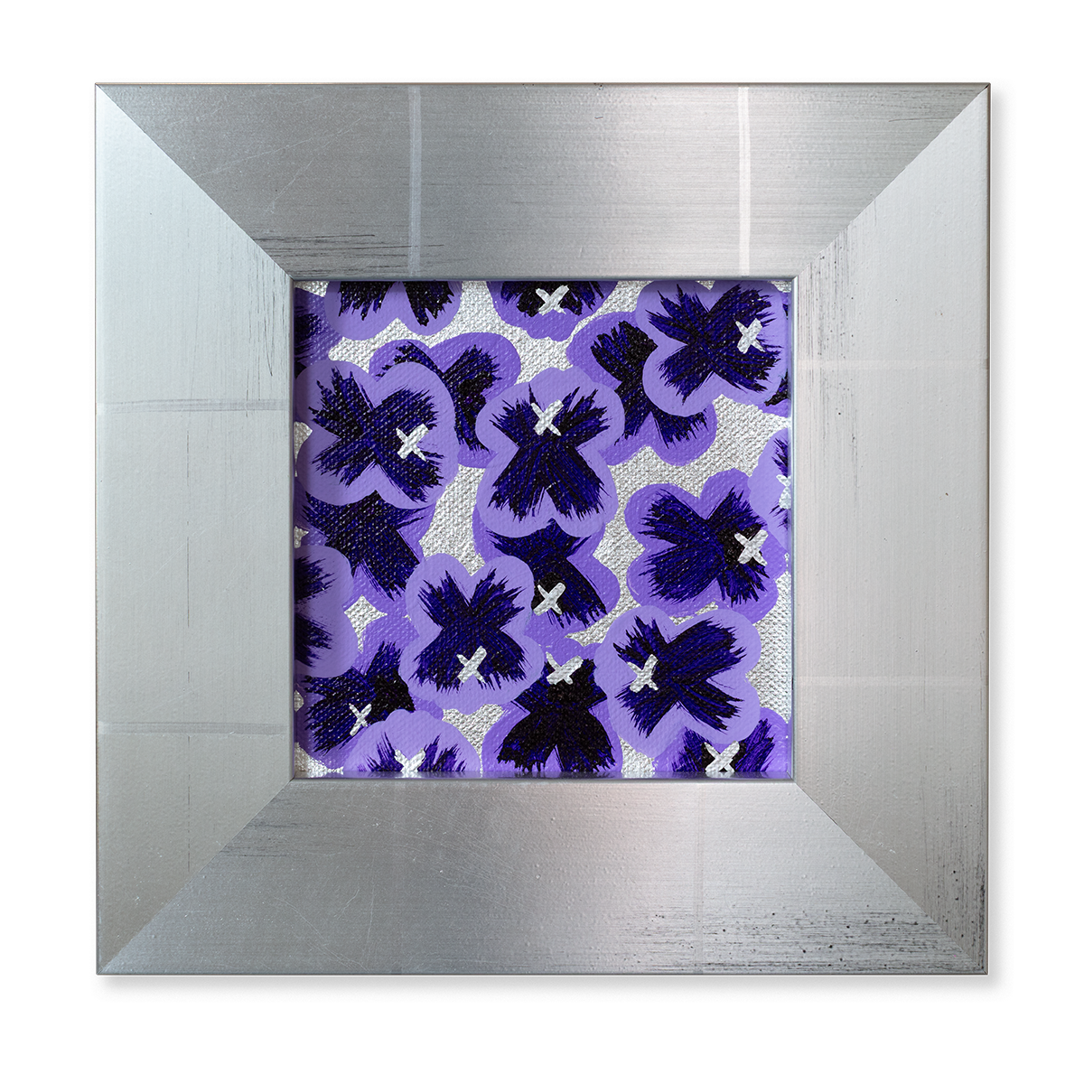 Purple on Silver (5x5)
