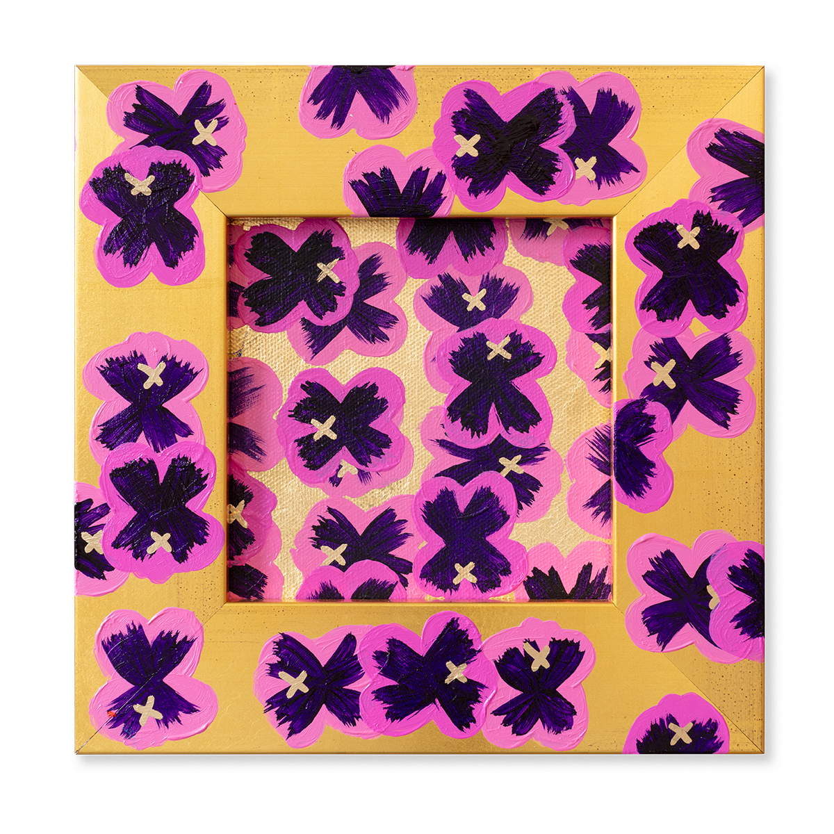 Pink on Gold (5x5)