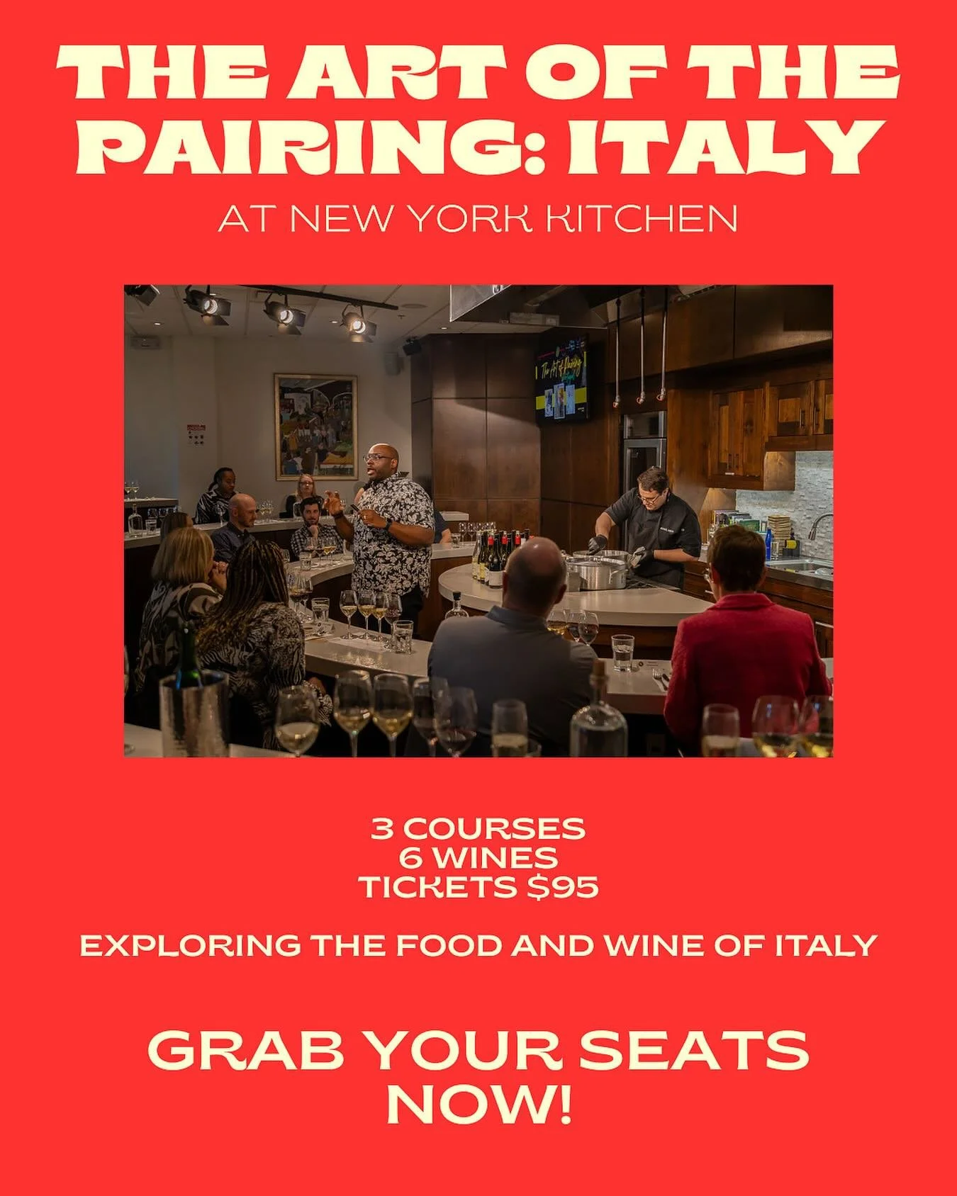 We are back @_nykitchen for a lineup of Fall events starting with The Art of the Pairing: Italy on Friday, October 24th! 

Join us as we explore the flavors of Italy through both food and wine. @winewithsmoak will be pairing each dish with extraordin