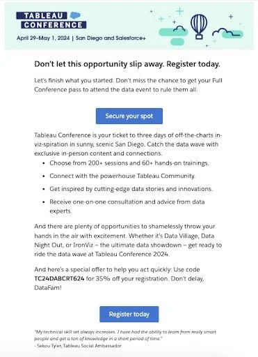 TC Abandoned Cart Email