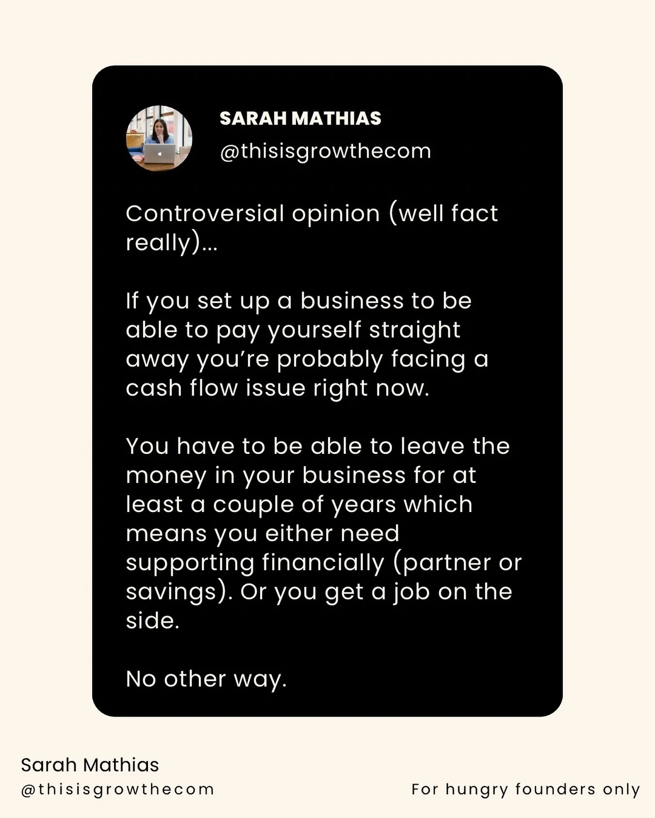 Biggest reason for a cash flow problem is a founder over spending. Don&rsquo;t be one of them!