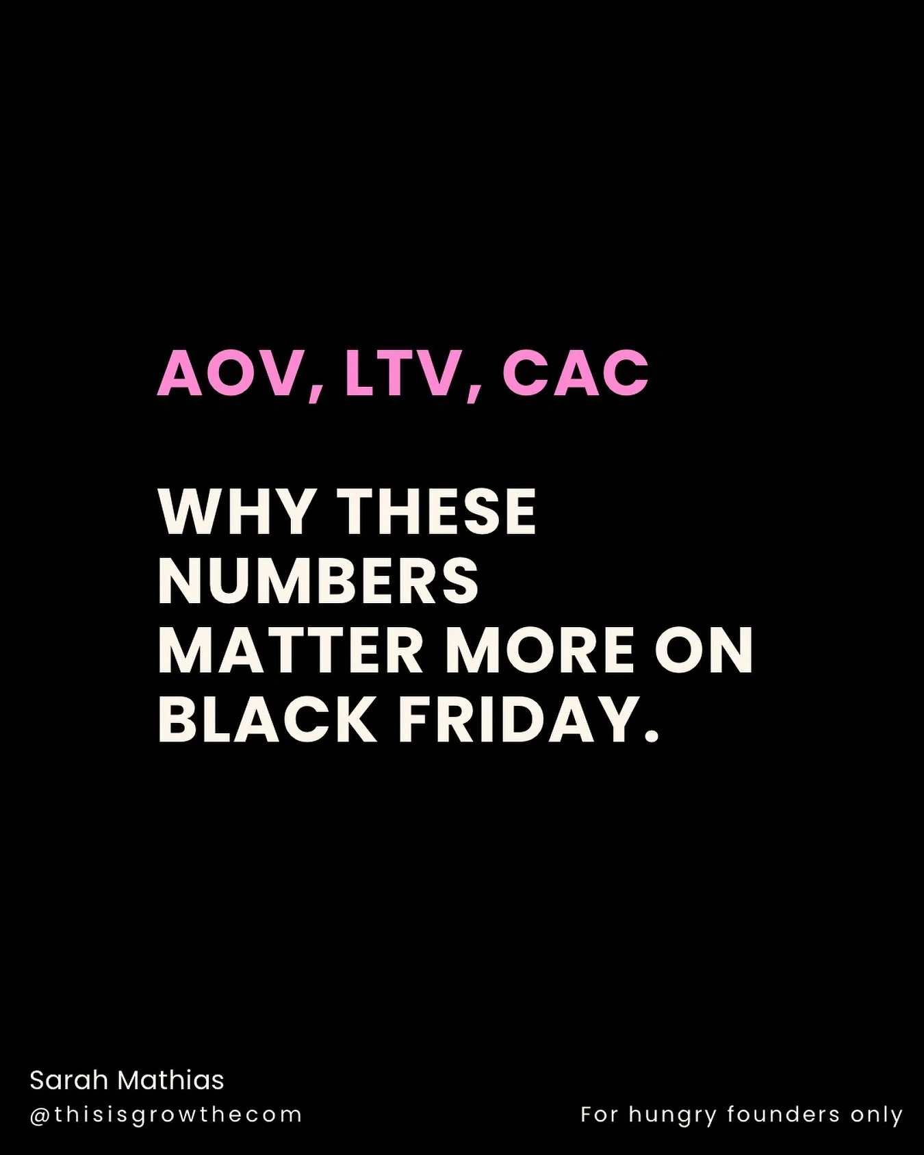 Want to know whether your Black Friday campaign actually worked? Yes, we&rsquo;re not there yet but understanding these numbers will give you some real clarity.

AOV - Average order value
Black Friday should raise your AOV. That&rsquo;s a good sign y