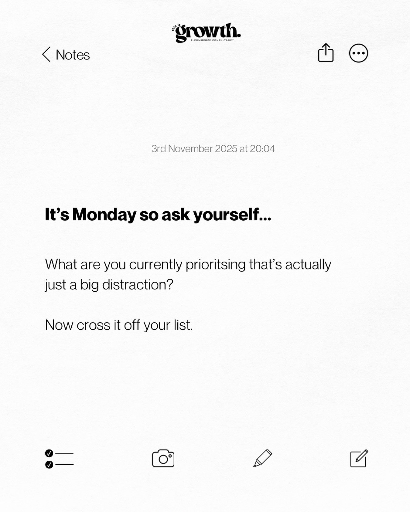 Hard truth&hellip;some things on your to-do list don&rsquo;t belong there.

So what are you giving time to that&rsquo;s really just holding you back?

Identify it, get rid and make space for what actually moves the needle.

You&rsquo;ll thank yoursel