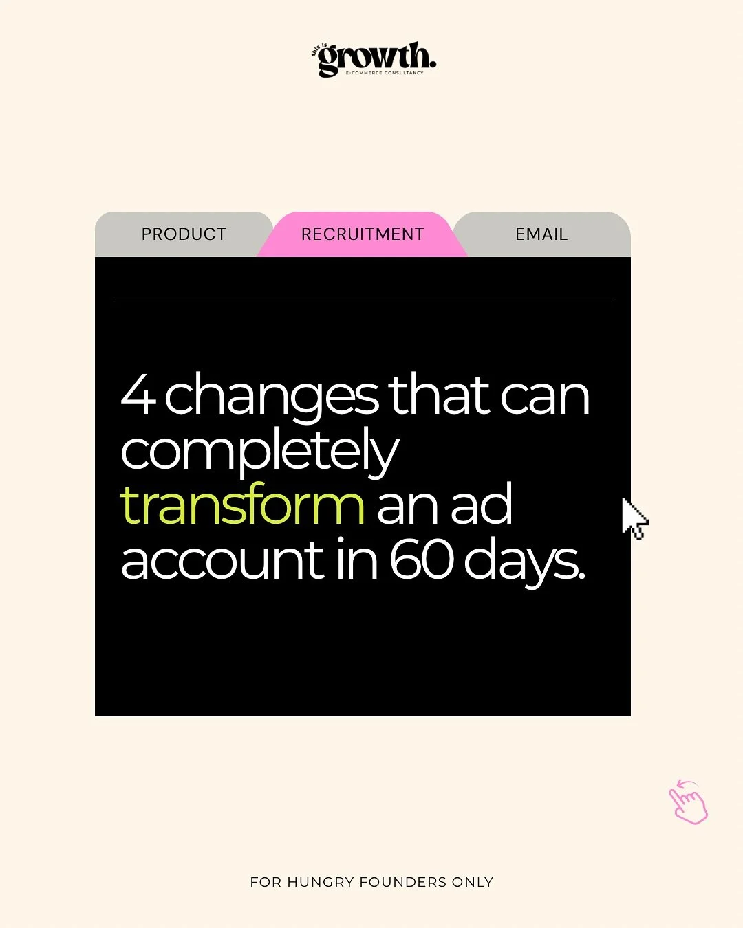 🚀 4 changes that can completely transform your Meta ads in just 60 days.

No fluff, just what actually moves the needle.

Here&rsquo;s what you need to know👇

1️⃣ Get your funnel clear &ndash; Acquisition and retention aren&rsquo;t the same. Stop t