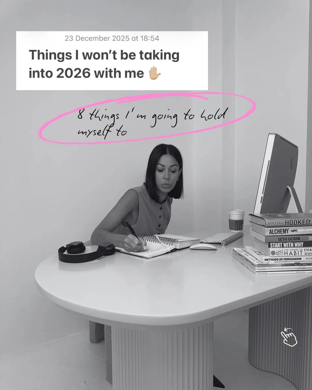 Work is officially out and I spent the last 30 minutes of it writing this. It ended up being an end of year/turning 40 next week list - which means it&rsquo;s packed with real purpose and agency. You probably know I&rsquo;m a big goal setter but thes