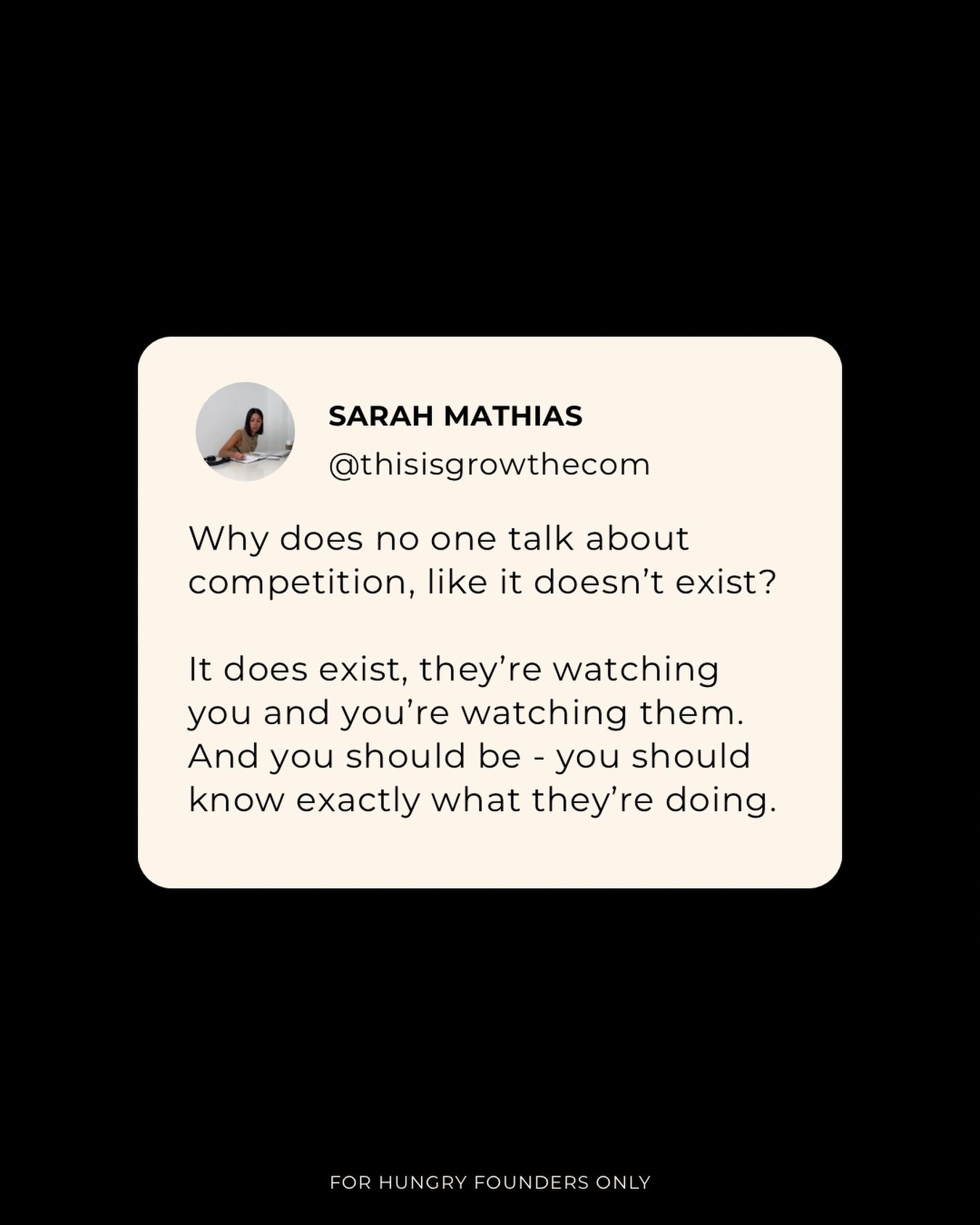 I said what I said! 

One of the first things we do with a new client is get to know their competitors. It&rsquo;s an absolute must!