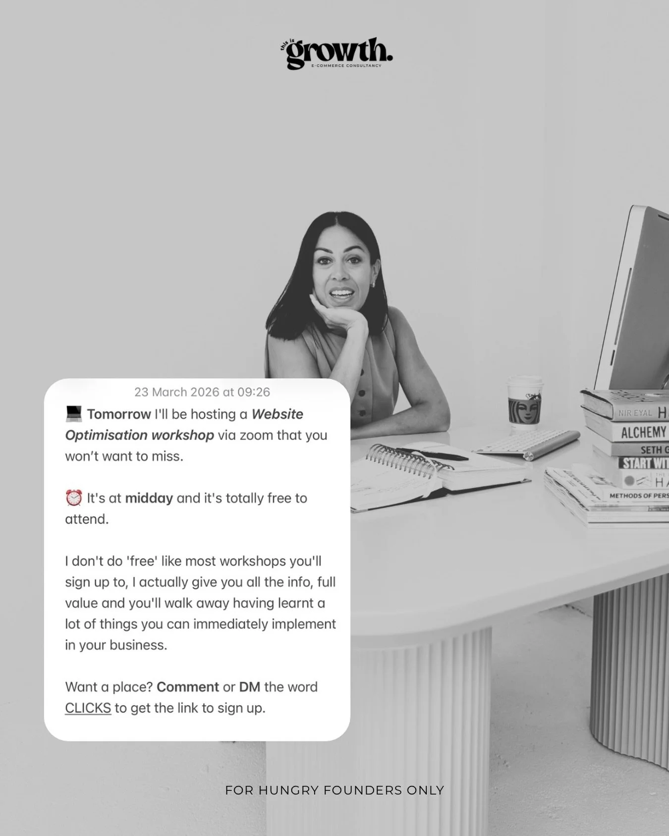 You&rsquo;ll receive an email with a link to join tomorrow morning.
&nbsp;
And if you can&rsquo;t make it live, don&rsquo;t worry, you&rsquo;ll get the replay into your inbox tomorrow afternoon if you&rsquo;re signed up (I won&rsquo;t be sharing this