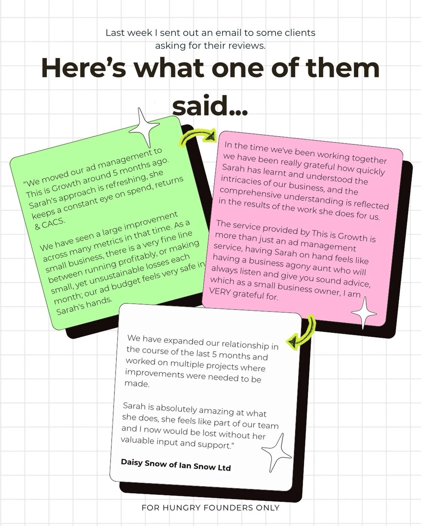 I am extremely grateful for the trust clients put our way, I don&rsquo;t think that feeling with ever wear off. 

This review perfectly encapsulates the way we tackle everything and the &lsquo;team feel&rsquo; that&rsquo;s just so important to me.

I