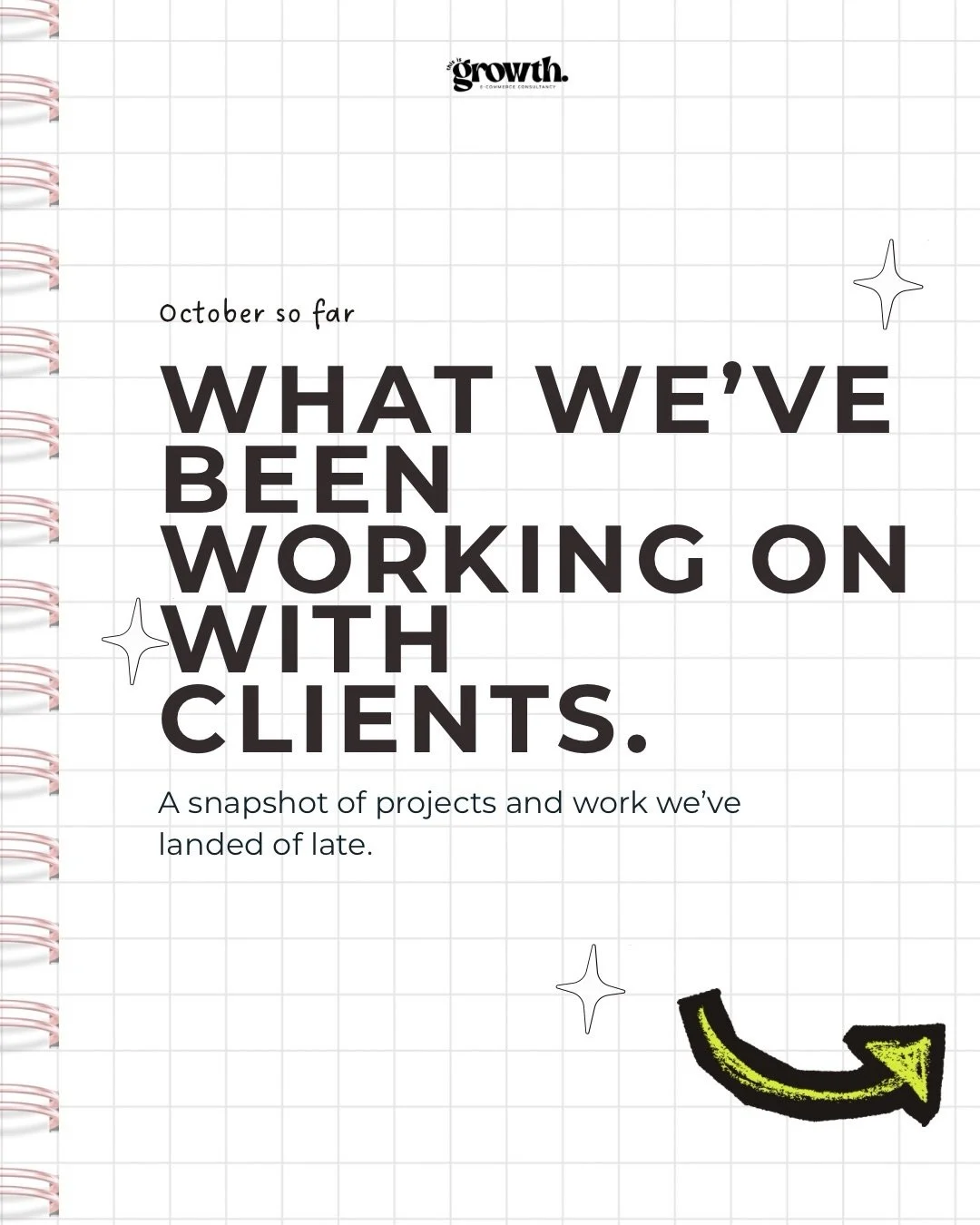 If you&rsquo;re curious as to what work we actually do as This is Growth then this will give you some insight. 

There is no one size fits all with the work we do. Yes it all falls into broad camps but the relationship needs to work both for you and 