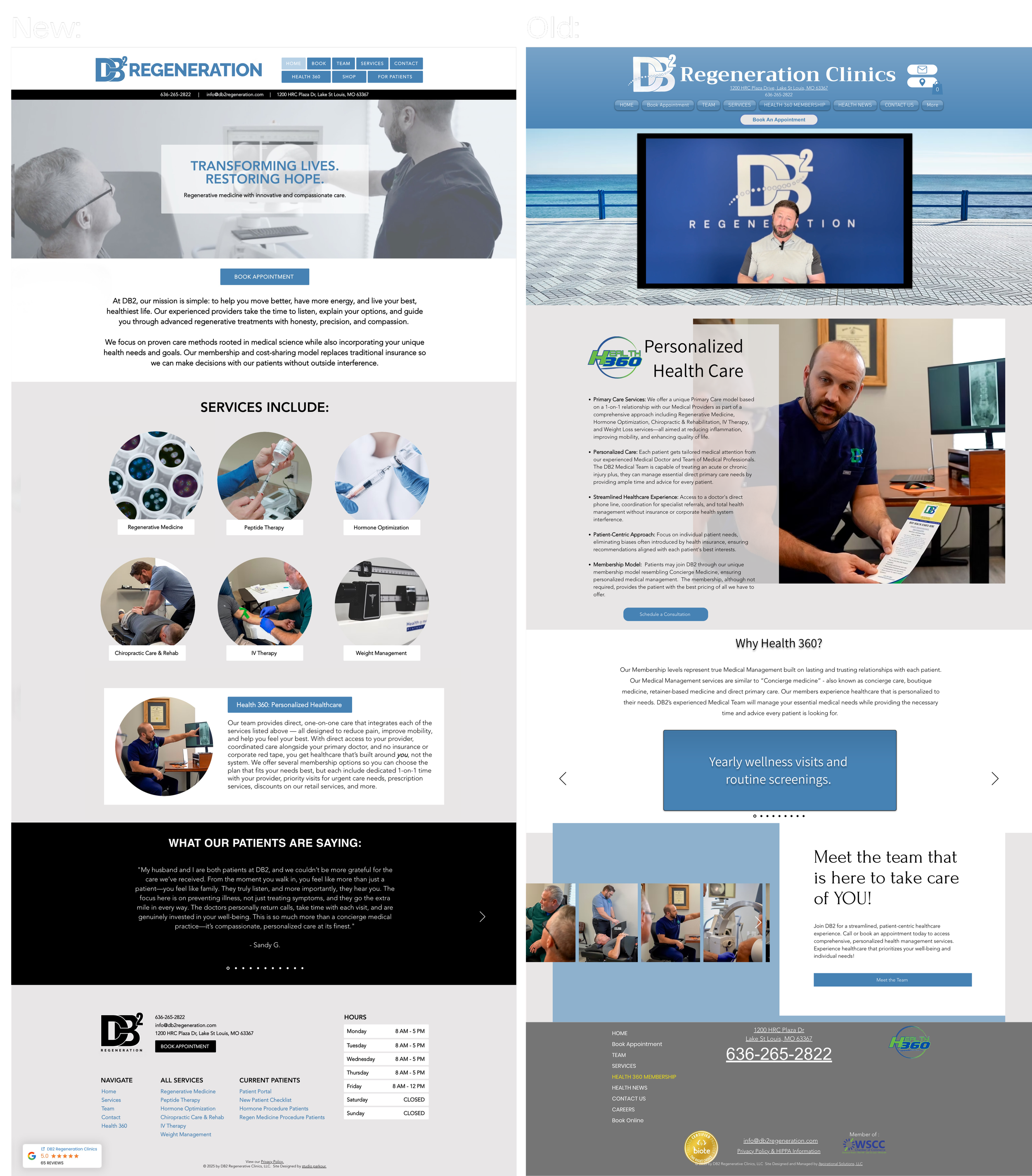 home page for DB2 Regeneration