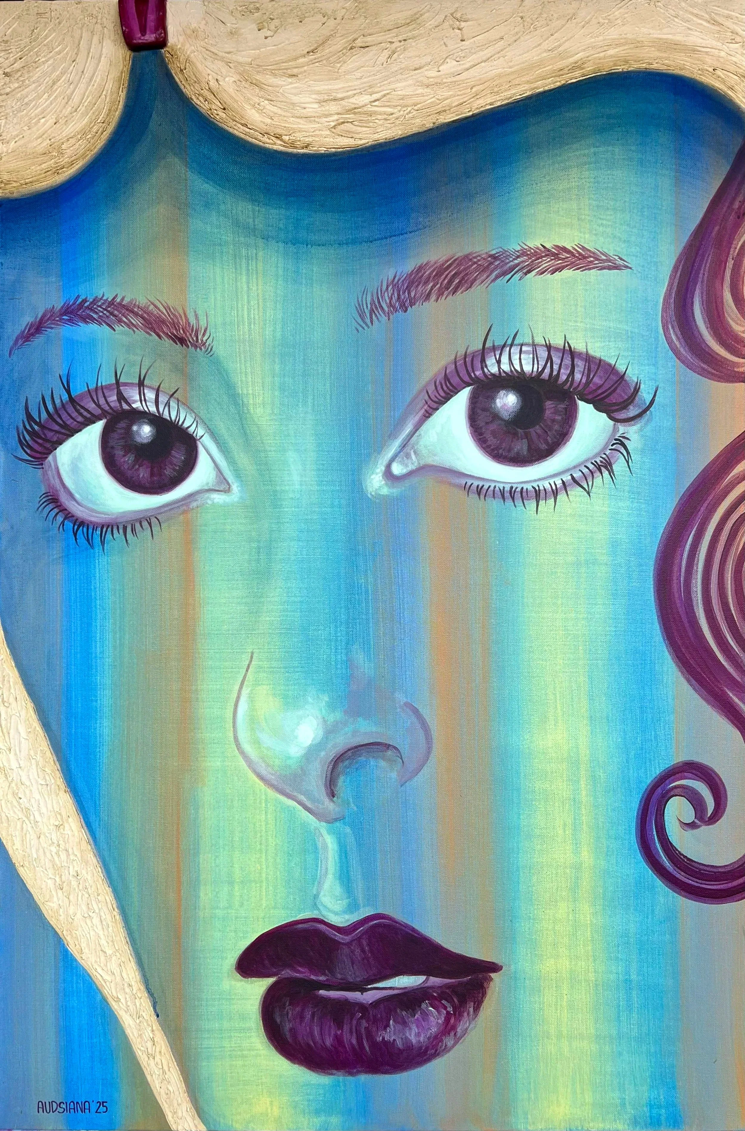 Looking While Looked At.
Acrylic on canvas.
24 x 36 Inches