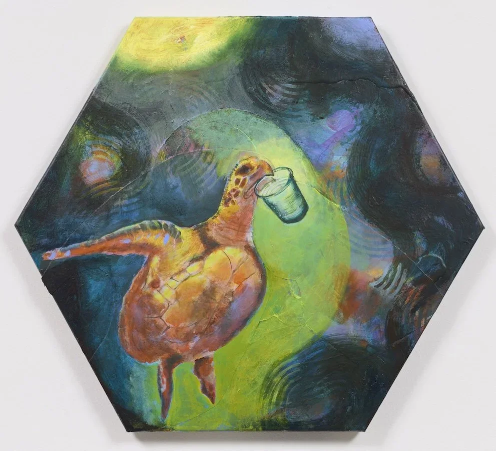 Jellyfish Mirage, Acrylic on canvas, 20 x 20 inches, 2026