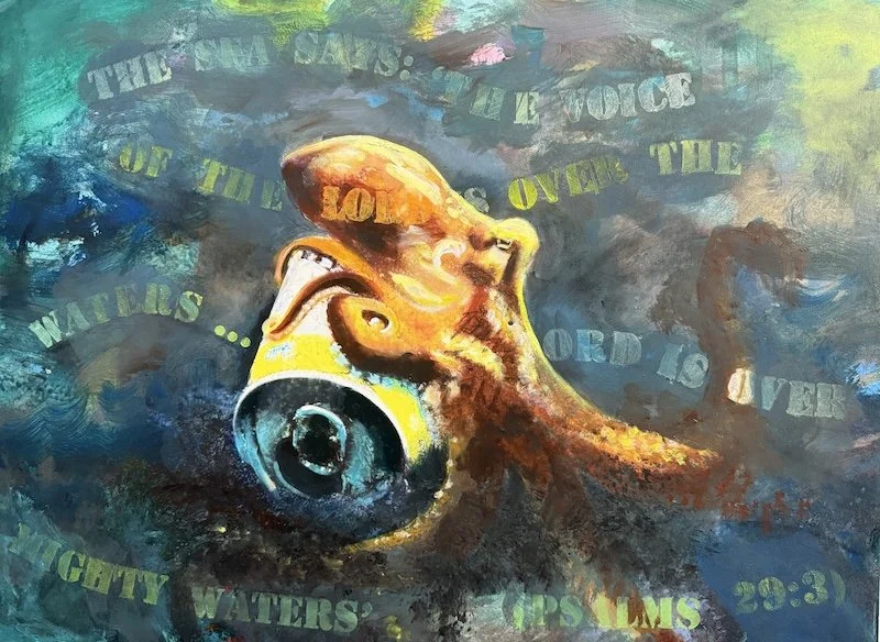 Bal Tashchit, Acrylic on Canvas, 18" x 24", 2026
