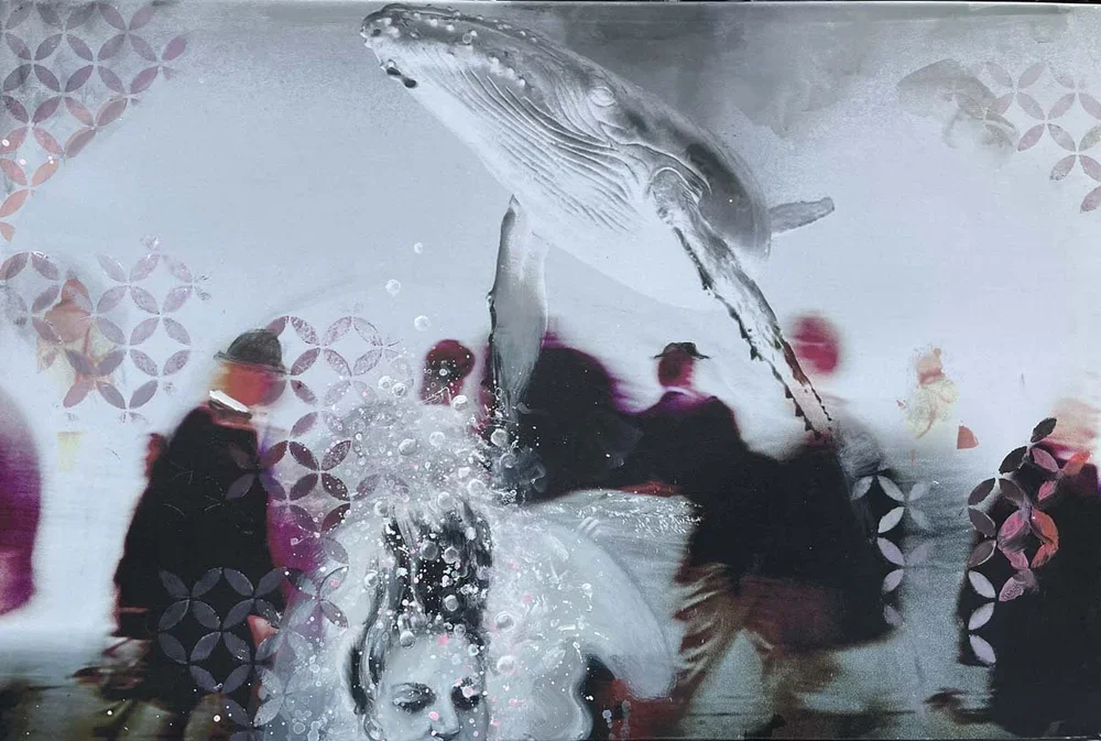 Hebban Olla Vogala #1 , Acrylic on canvas, 36 x 24 inches, 2022

