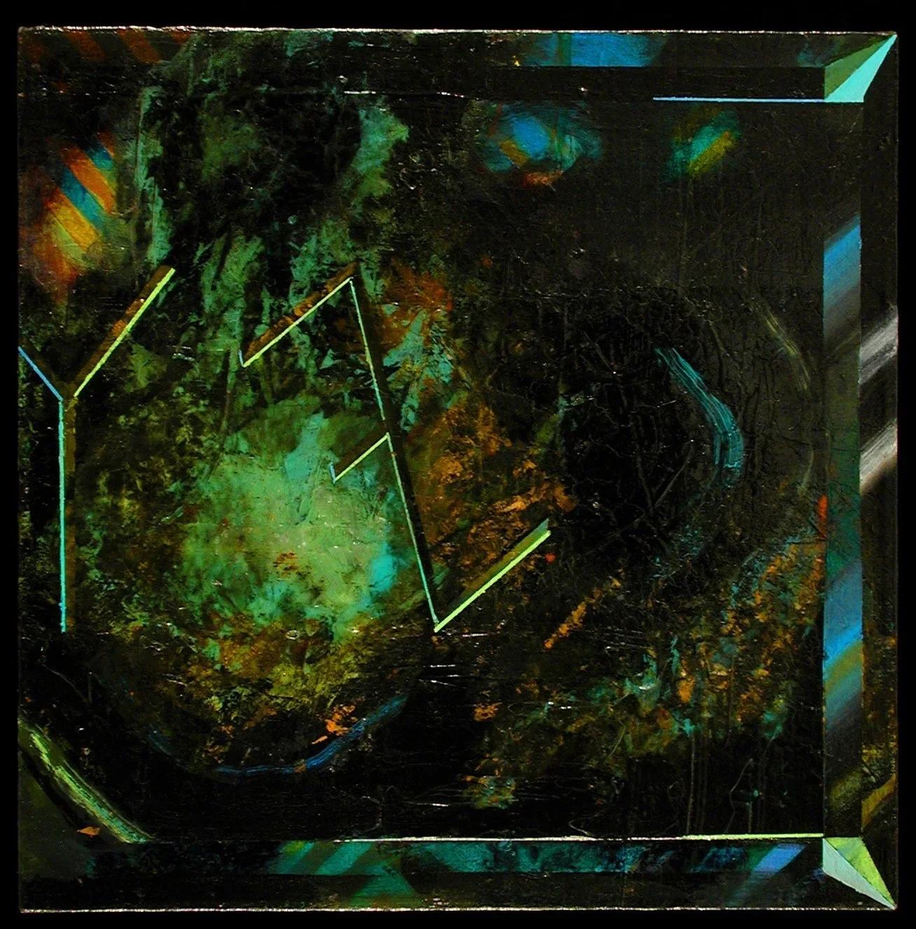 Urim & Tumim - Joseph, Acrylic on canvas, 24 x 22 inches