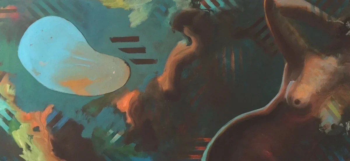 Immersion II, Acrylic on Canvas, 20 x 42 inches, 1997