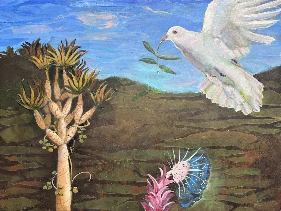 The Dragon Tree, Acrylic on canvas, 18 × 24 inches