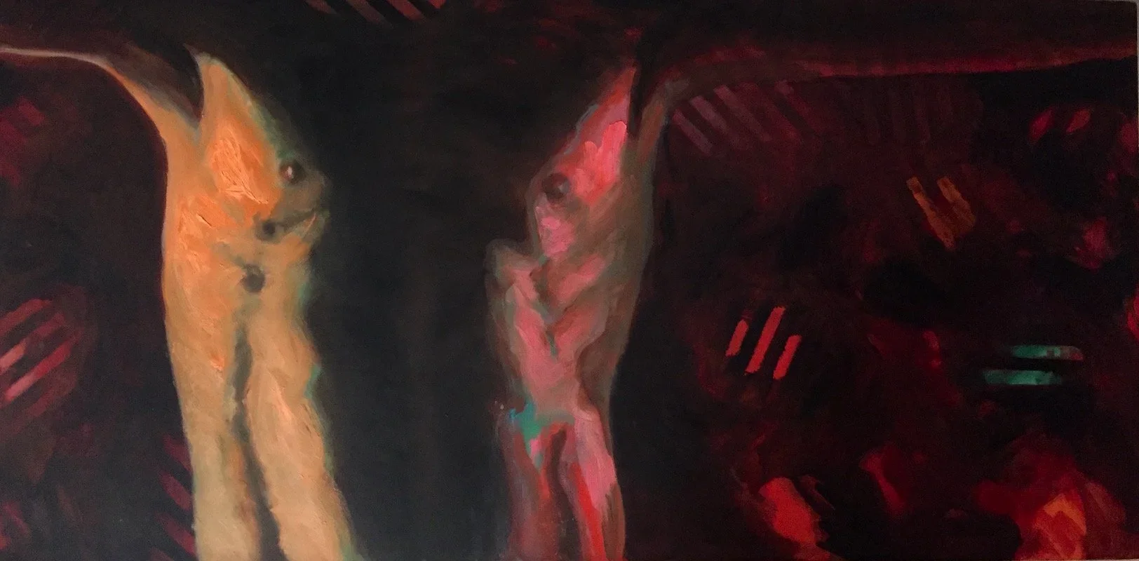 Contours of a Burning Line, Acrylic on canvas

