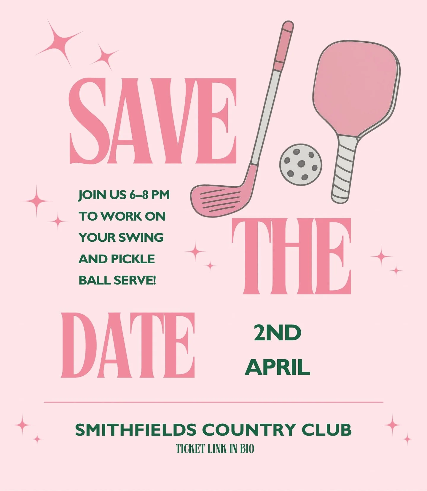 Swing, sip &amp; serve 🍸⛳️🏓

🎟️ TICKETS ARE LIVE 
Join us for our next Social Tee&mdash;where golf meets pickleball. Whether you&rsquo;re hitting the range or hopping on one of our 6 pickleball courts, it&rsquo;s all about having fun and meeting n
