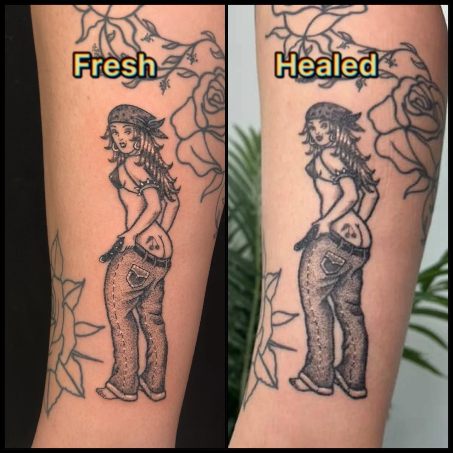 ❓ why hand poke tattoos heal so beautifully &rarr;

because the skin is treated differently.

in hand poke, the needle enters the skin one mark at a time, placed with controlled pressure and depth. there&rsquo;s no machine vibration and no rapid pass