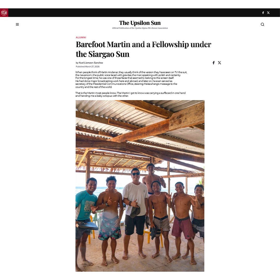 Fellowship under the Siargao Sun — Featured on The Upsilon Sun