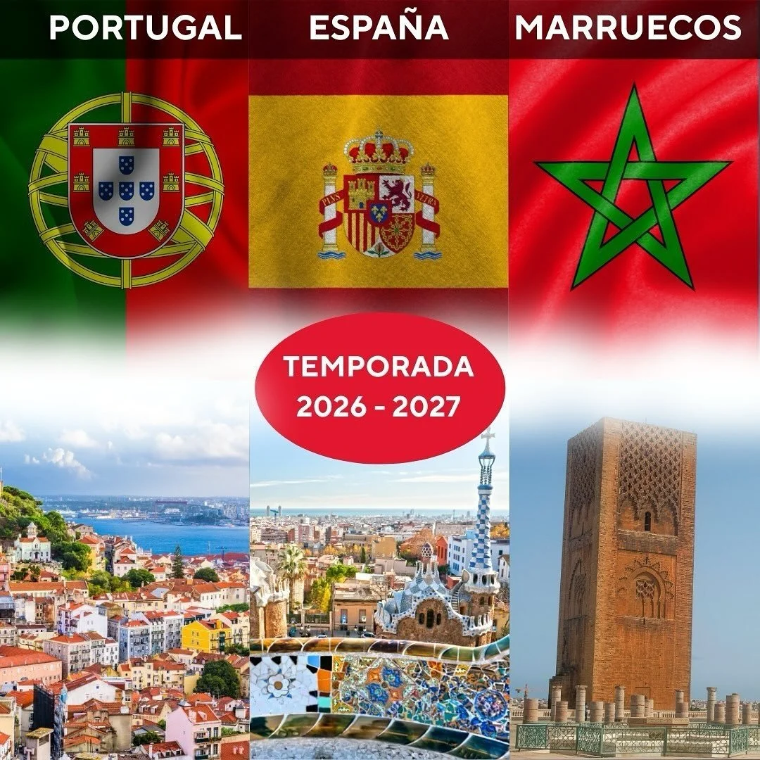 🌍✨ Temporada 2026 - 2027 ✨🌍

Prep&aacute;rate para un recorrido &uacute;nico por tres joyas imperdibles:

🇵🇹 Portugal
Entre callejuelas de Lisboa y la belleza de Oporto, d&eacute;jate envolver por su historia, sabores y paisajes frente al Atl&aac