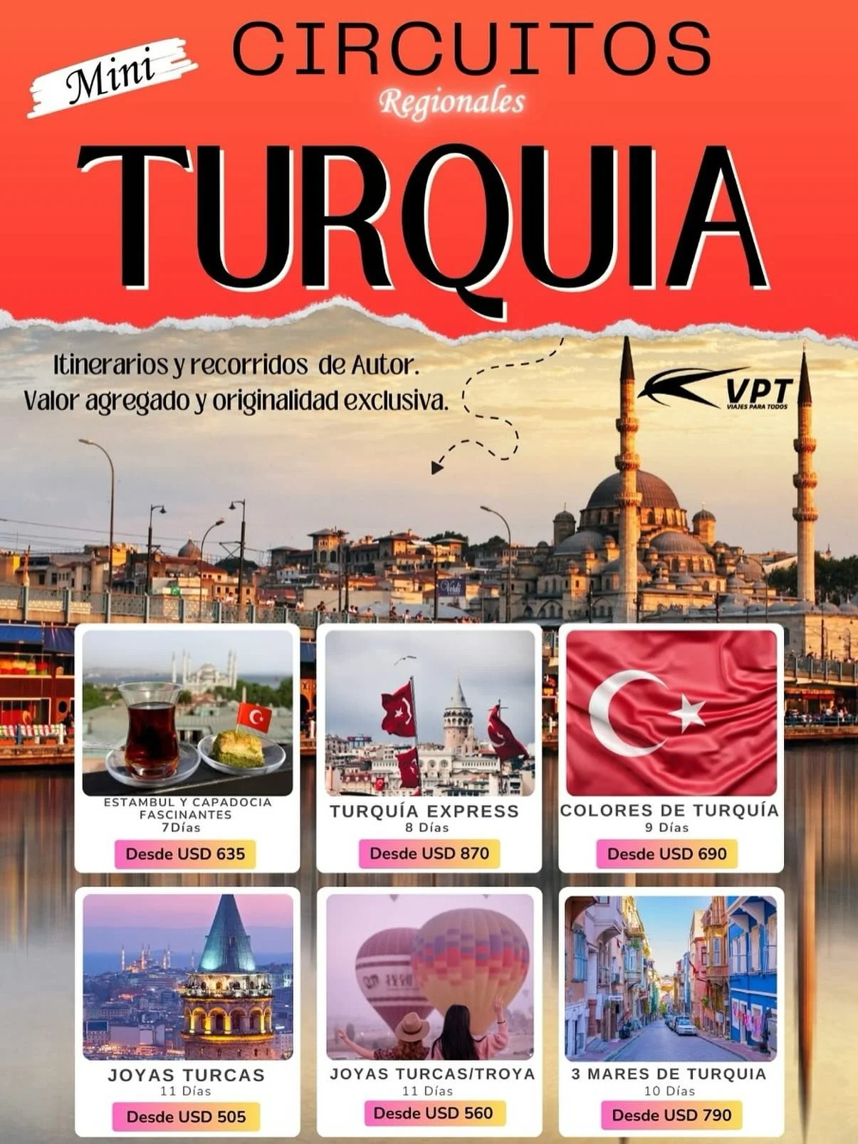 *✨ Mini Circuitos Regionales &ndash; Turqu&iacute;a ✨*
🌍 Itinerarios y recorridos de autor
✅ Valor agregado y originalidad exclusiva

Descubre Turqu&iacute;a con experiencias &uacute;nicas:

🇹🇷 Estambul y Capadocia fascinantes &ndash; 7 d&iacute;a