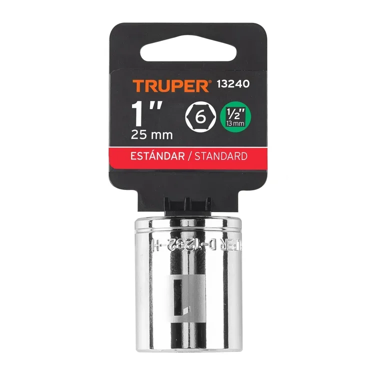 DADO DE 1", 6 PUNTAS, CUADRO 1/2" / TRUPER