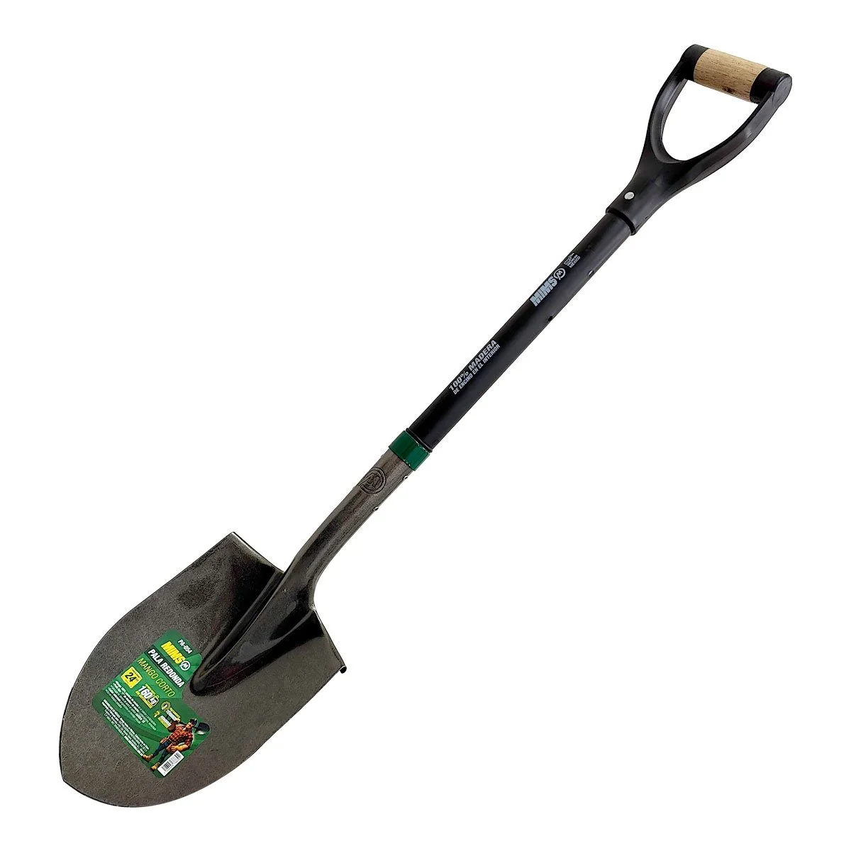 PALA REDONDA MANGO CORTO D/MADERA C/POLIPROPILENO PUÑO "Y"