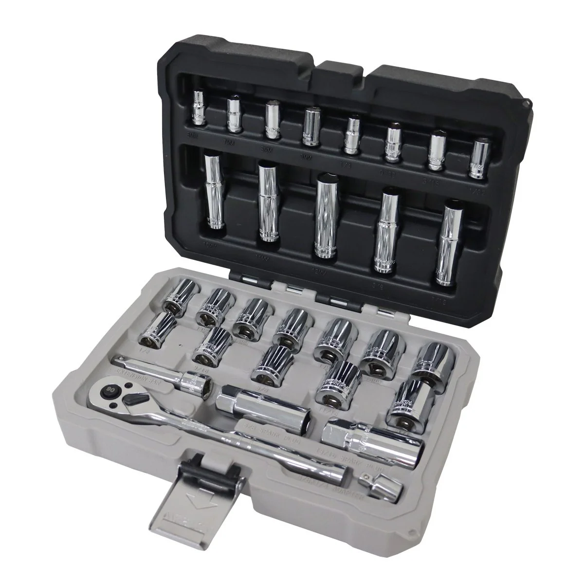 JGO. D/30 DADOS CUADRO 1/4" Y 3/8" FRACC. Y METRIC. P/MECANICO