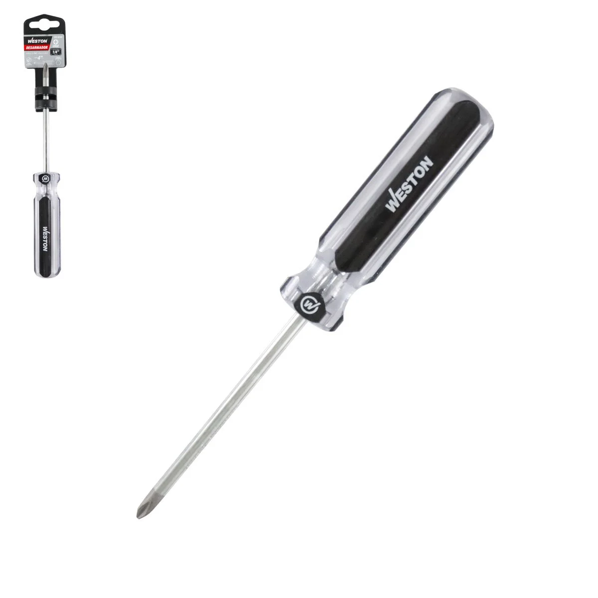 DESARMADOR PHILLIPS 1/4 X 4" MANGO PVC ASME-B107.600