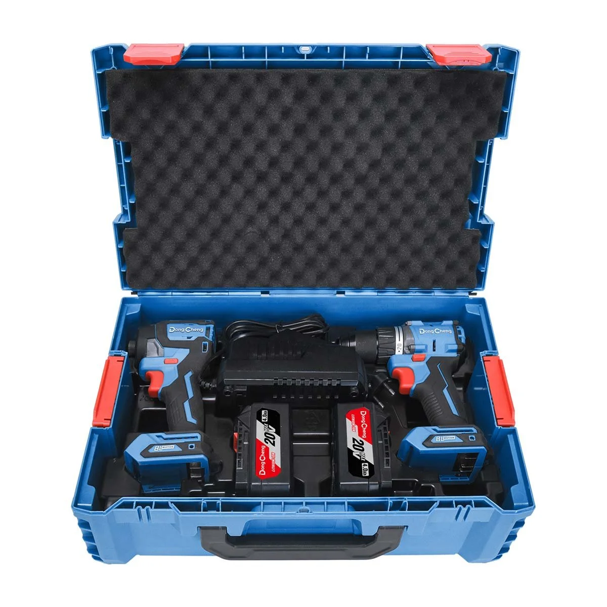 KIT TALADRO + ATORNILLADOR INALAMBRICO SIN CARBONES 20V MAX/4.0Ahx2