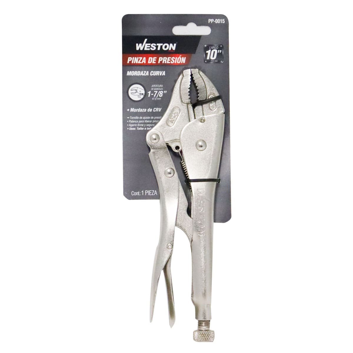 PINZA DE PRESION C/MORDAZA CURVA CRV 10'' (10CR)