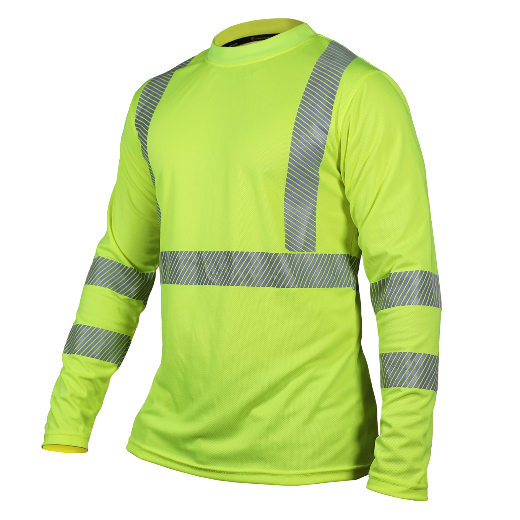 CAMISA DE CUELLO REDONDO DE ALTA VISIBILIDAD MANGA LARGA.