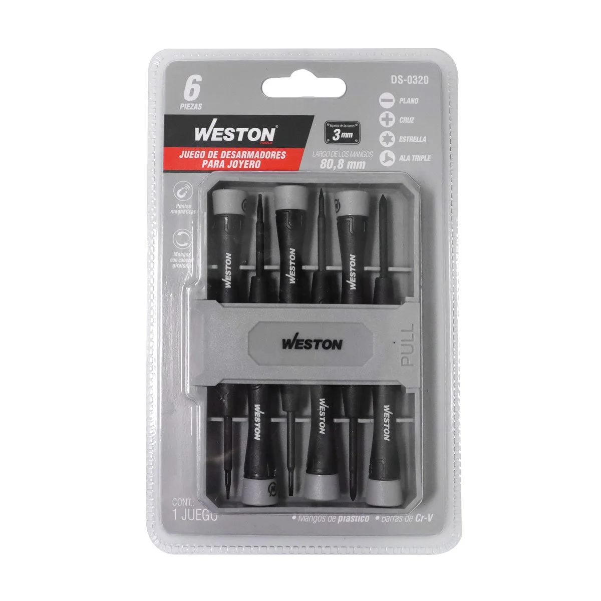 JUEGO CON 6 DESARMADORES DE JOYERO