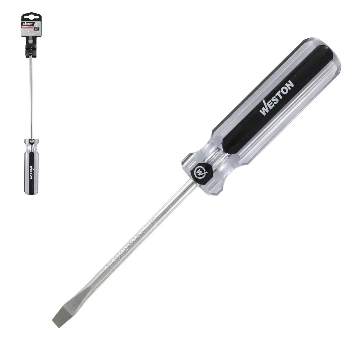 DESARMADOR PLANO 1/4 X 4" MANGO PVC ASME-B107.600