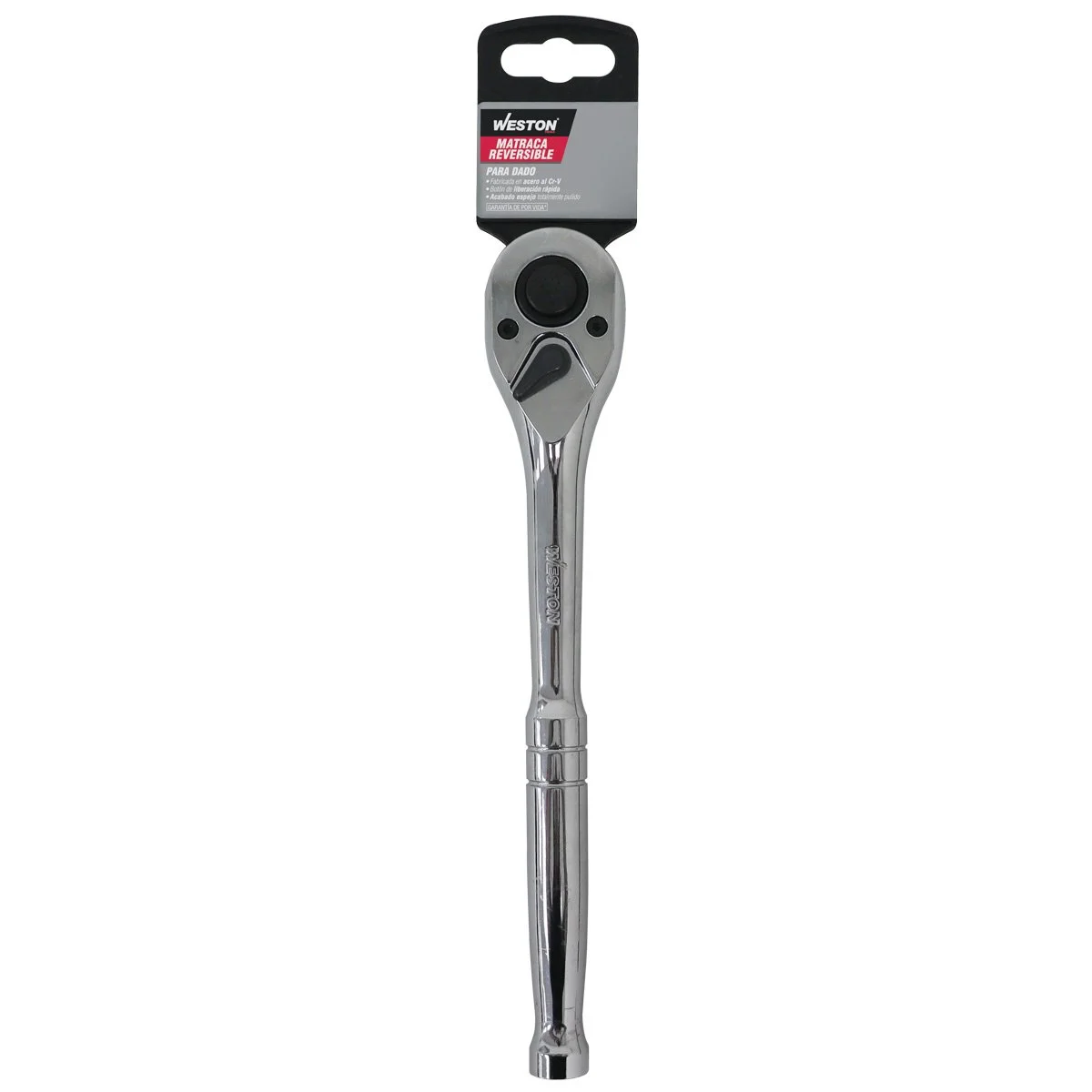 MATRACA REVERSIBLE LIBERACION RAPIDA 90 DIENTES P/DADO CUADRO 3/8"