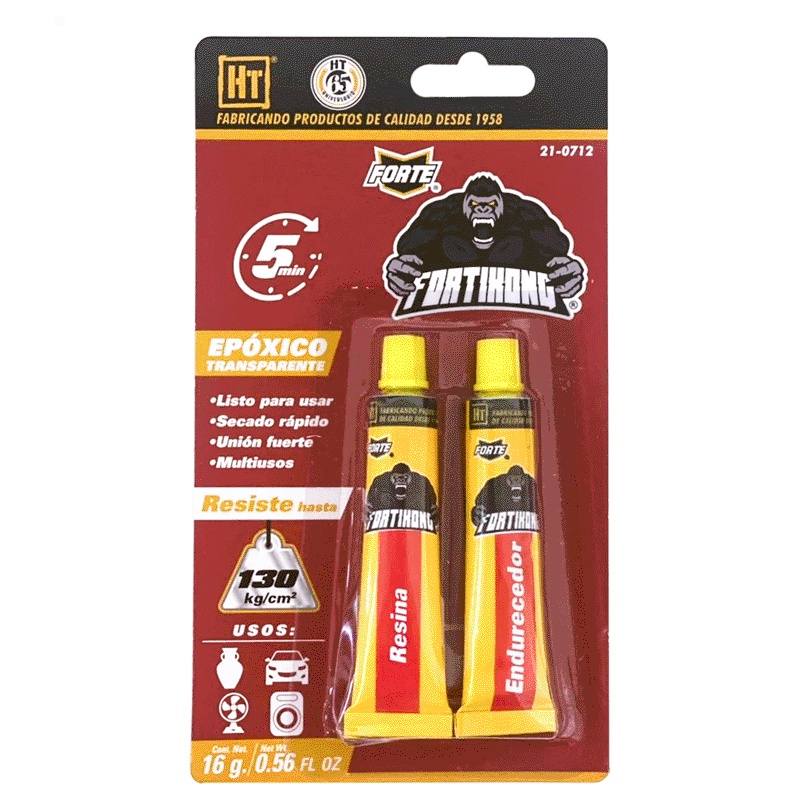 FORTIKONG EPOXICO TRANSPARENTE 5 MIN 16 GRS