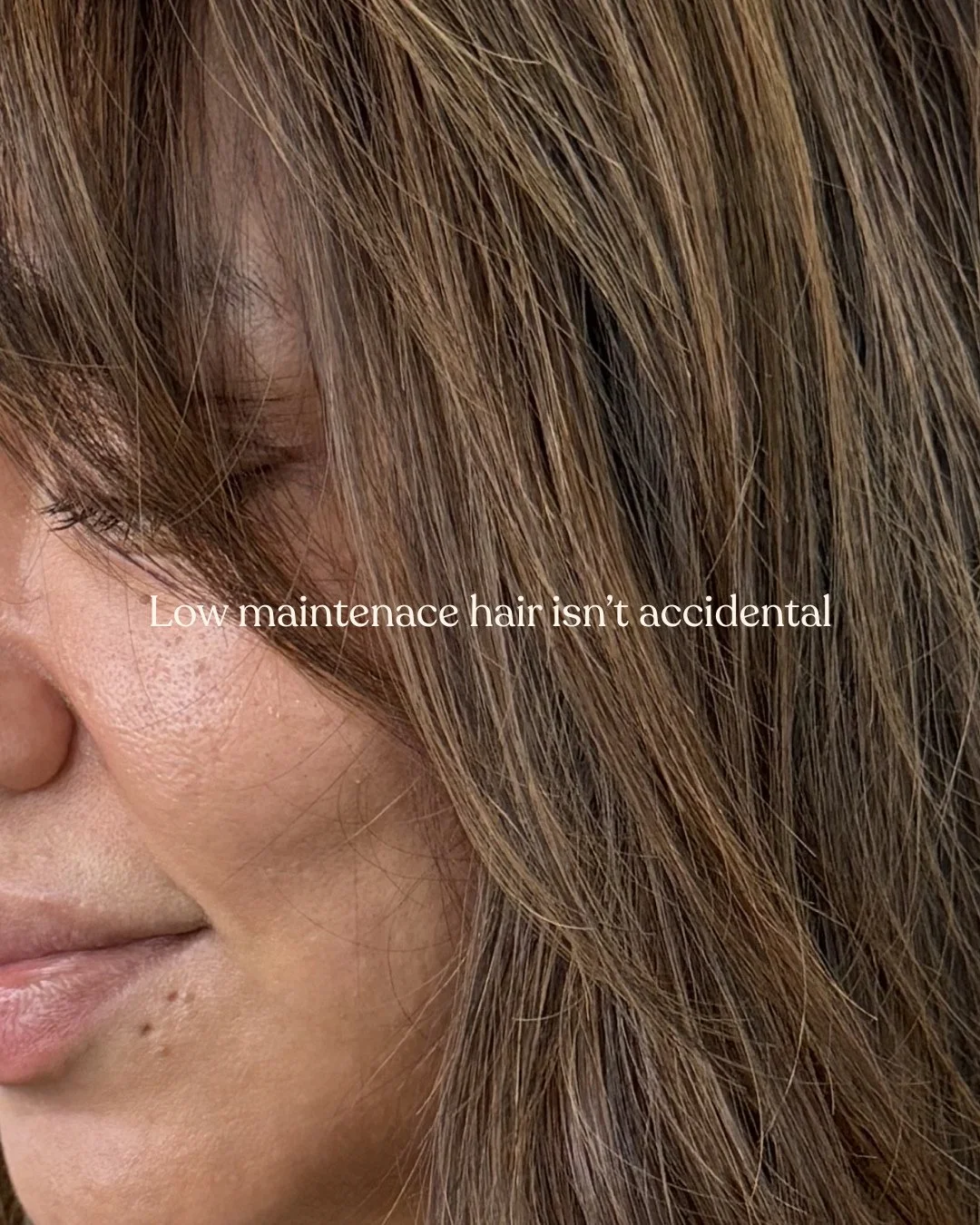 Being &ldquo;low maintenance&rdquo; with your hair is actually very intentional!⁠
⁠
It&rsquo;s placement, tone, and a plan that grows out beautifully, not randomly!⁠
⁠
This is something you should absolutely talk to your stylist about! Finding a plan