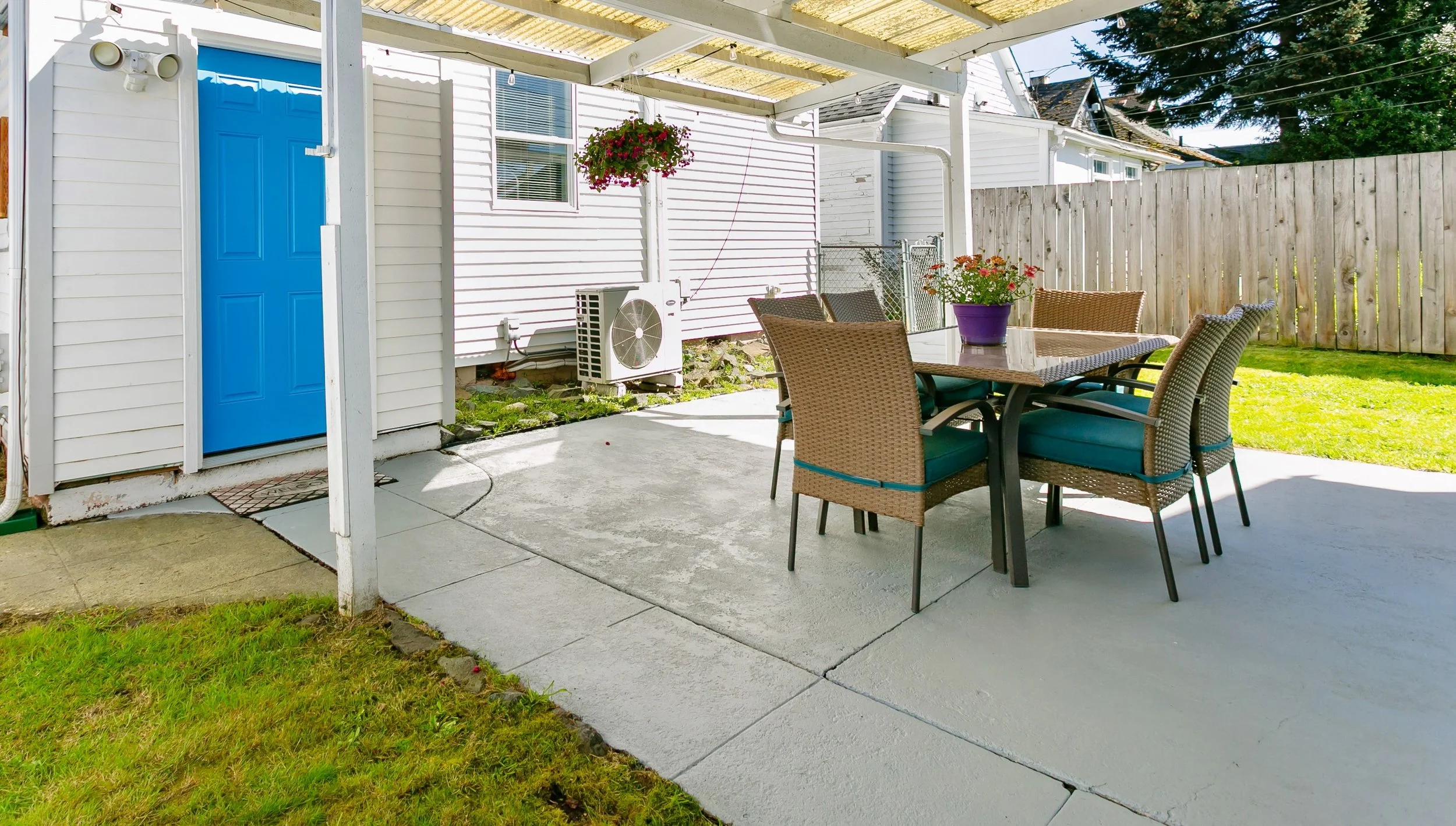 Stay fully covered from back door...