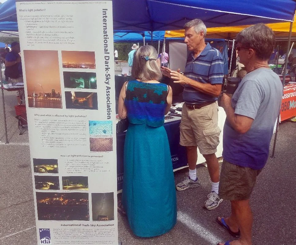 (Photo: DarkSky DC volunteers provide education to the public on the challenge of light pollution and our efforts to protect the night sky)