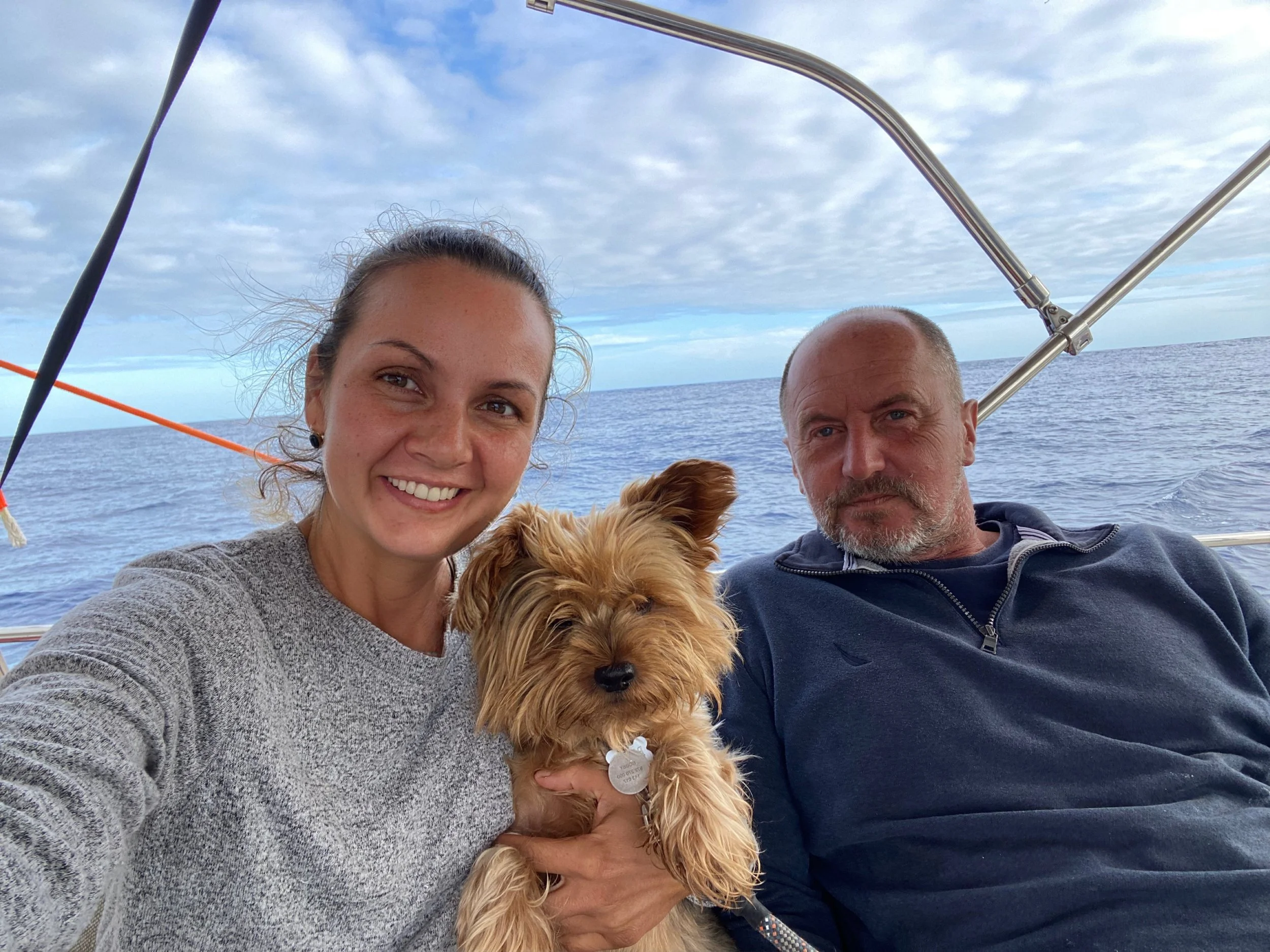 sailing couple Ell and Peck crossing North Atlantic with dog Bobby