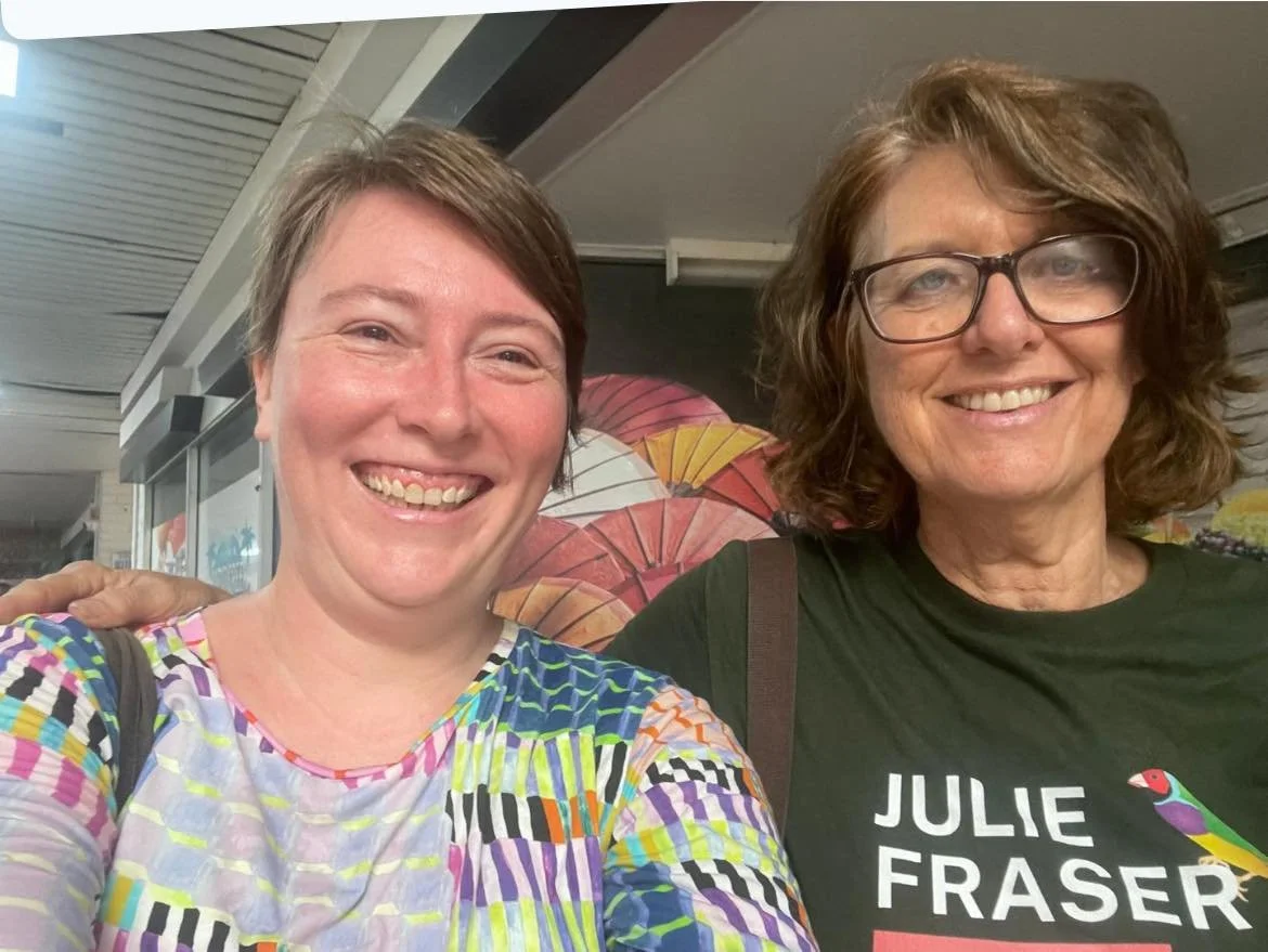 Saying hello  to constituents. Fran works hard for her community as a union organiser for the Independent Education Union.
#TransparencyMatters #communitymatters 
#communityfìrst